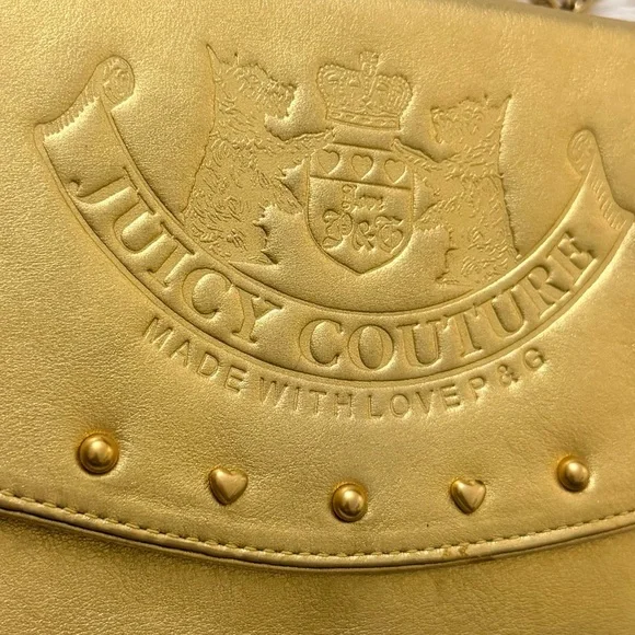 Juicy Couture 2004” Limited Edition Y2K Vintage Gold Leather Chain Bag – NWOT - Picture 12 of 15